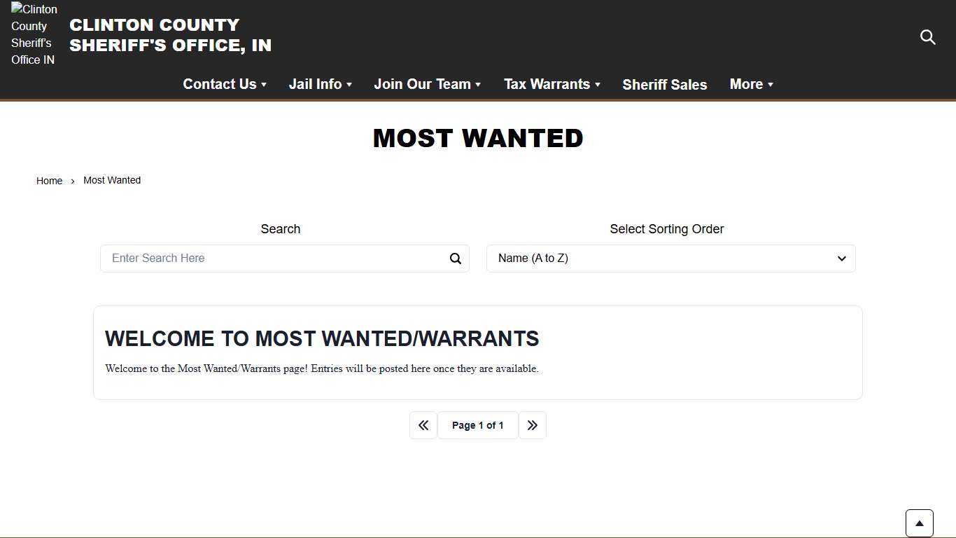 Most Wanted Clinton County Sheriff’s Office IN